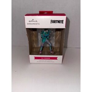 Hallmark Fortnite DJ Yonder Christmas Tree Ornament 2021 Teal Pink Video Game